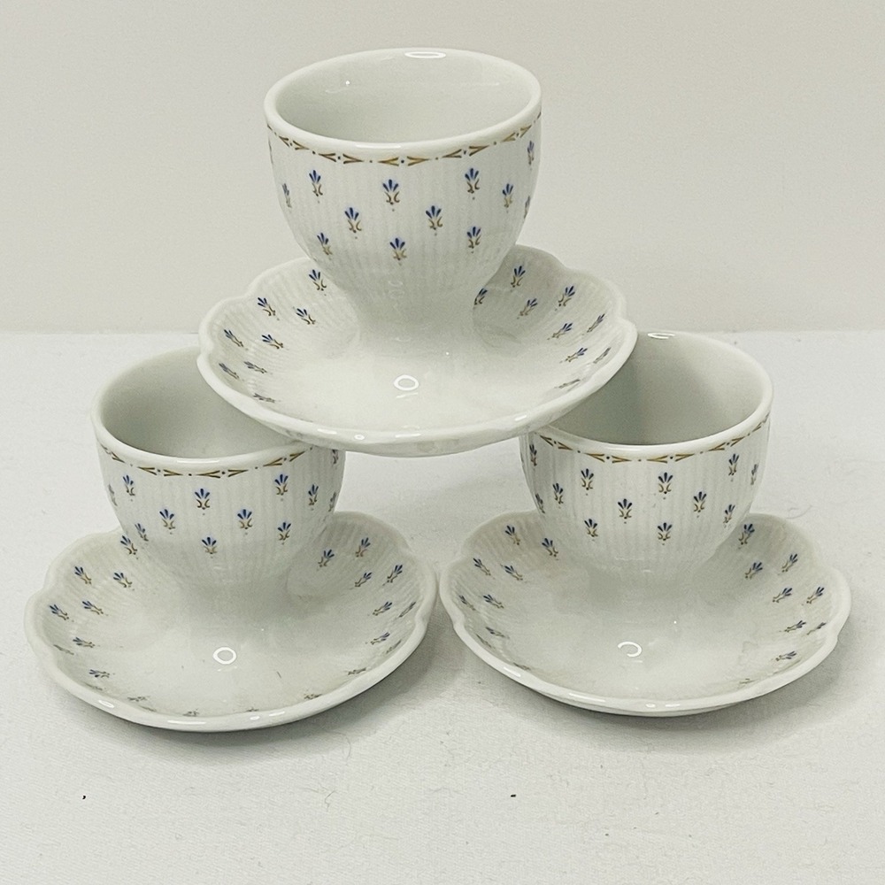Vintage Kaiser Romantica Dijon Floral Egg Holder Cup Rare Lot of 3